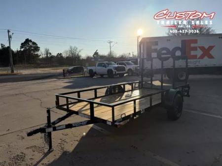New #263580 2026 TOP HAT DJX 6 X 12 SINGLE AXLE ANGLE TOP 3.5K UTILITY W/ 48" RAMP GATE