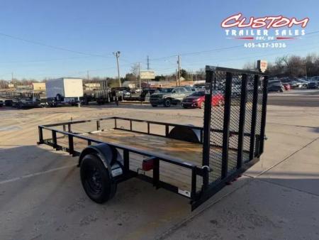 New #263580 2026 TOP HAT DJX 6 X 12 SINGLE AXLE ANGLE TOP 3.5K UTILITY W/ 48" RAMP GATE