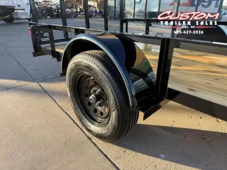 New #263580 2026 TOP HAT DJX 6 X 12 SINGLE AXLE ANGLE TOP 3.5K UTILITY W/ 48" RAMP GATE