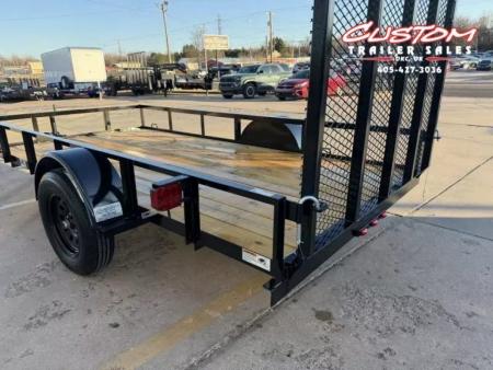 New #263580 2026 TOP HAT DJX 6 X 12 SINGLE AXLE ANGLE TOP 3.5K UTILITY W/ 48" RAMP GATE