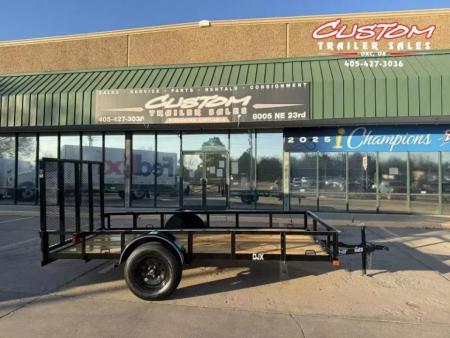 New #263581 2026 TOP HAT DJX 6 X 12 SINGLE AXLE ANGLE TOP 3.5K UTILITY W/ 48  RAMP GATE