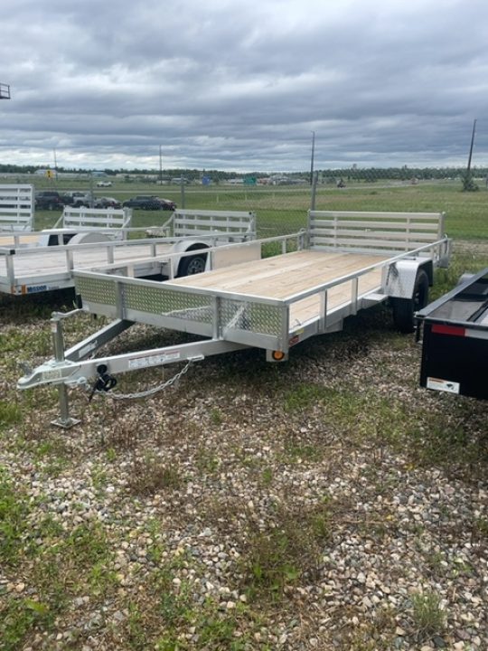 New 2026 Quality Steel and Aluminum 82 X 14 BI FOLD GATE Utility Trailer