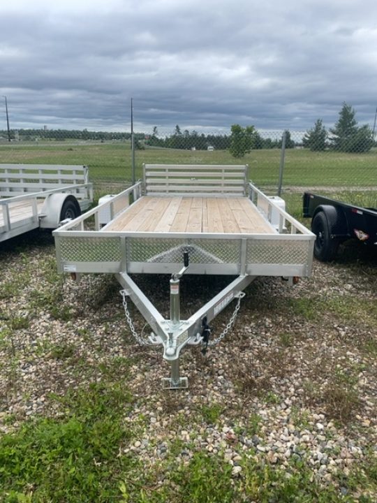 New 2026 Quality Steel and Aluminum 82 X 14 BI FOLD GATE Utility Trailer