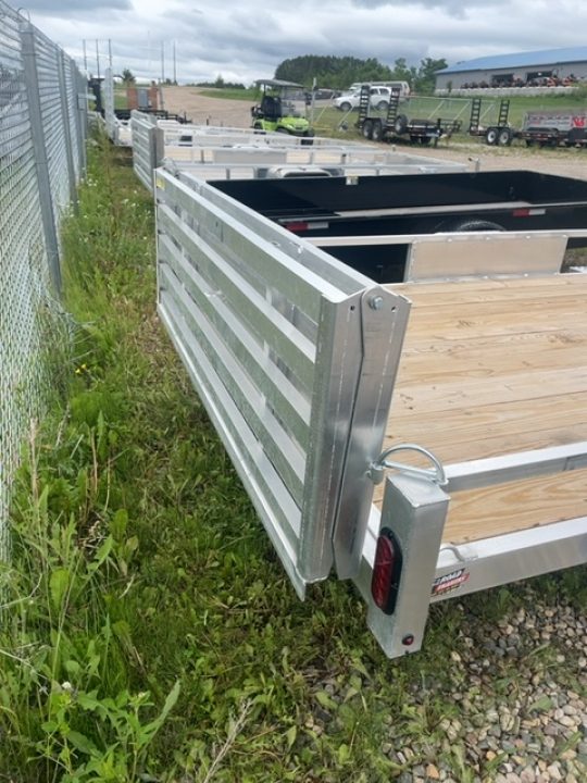 New 2026 Quality Steel and Aluminum 82 X 14 BI FOLD GATE Utility Trailer