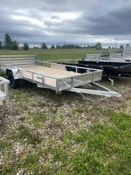 New 2026 Quality Steel and Aluminum 82 X 14 BI FOLD GATE Utility Trailer
