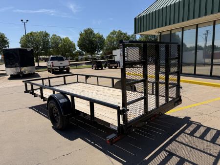 New #261212 2026 TOP HAT DSP 14 X 77 SINGLE AXLE PIPE TOP 3K UTILITY W/ REAR RAMP GATE