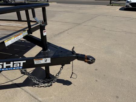 New #261212 2026 TOP HAT DSP 14 X 77 SINGLE AXLE PIPE TOP 3K UTILITY W/ REAR RAMP GATE