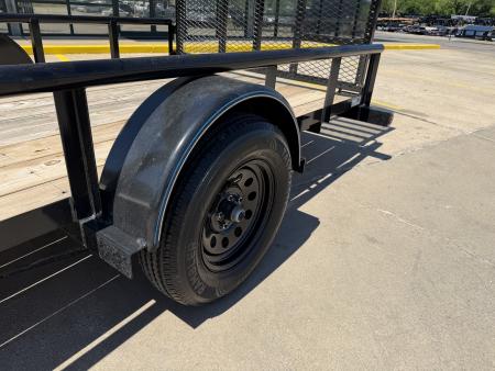 New #261212 2026 TOP HAT DSP 14 X 77 SINGLE AXLE PIPE TOP 3K UTILITY W/ REAR RAMP GATE