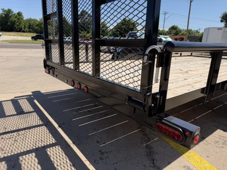 New #261212 2026 TOP HAT DSP 14 X 77 SINGLE AXLE PIPE TOP 3K UTILITY W/ REAR RAMP GATE