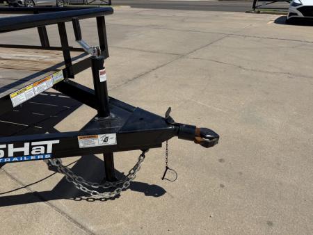 New #261213 2026 TOP HAT DSP 14 X 77 SINGLE AXLE PIPE TOP 3K UTILITY W/ REAR RAMP GATE