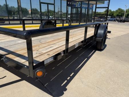 New #261213 2026 TOP HAT DSP 14 X 77 SINGLE AXLE PIPE TOP 3K UTILITY W/ REAR RAMP GATE