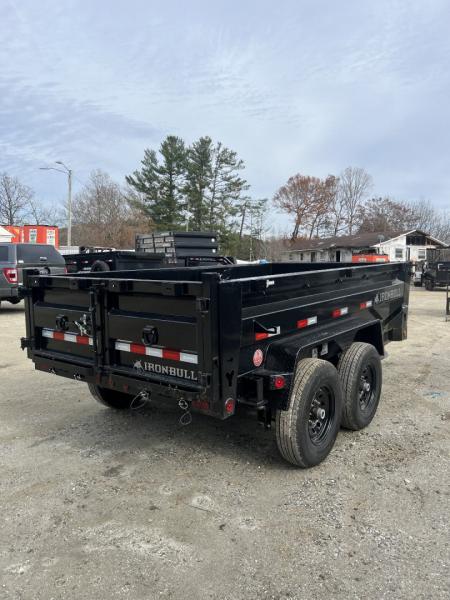 Used 2024 Iron Bull Trailers DTB Series / 72" Wide x 12' Long / Scissor Hoist / Tarp / Ramps / 7 ga Floor / Combo Rear Gate