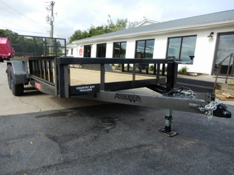New 2026 Anderson 7x18 Landscape, Ramp Gate & Side Ramps