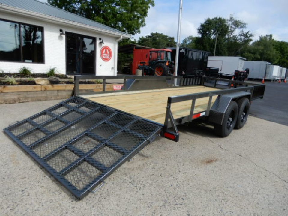 New 2026 Anderson 7x18 Landscape, Ramp Gate & Side Ramps