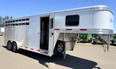 Used 2022 Exiss Trailer 4 Horse Gooseneck Slant Load