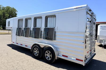 Used 2022 Exiss Trailer 4 Horse Gooseneck Slant Load
