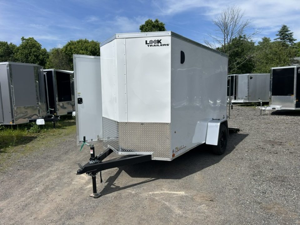 New 2026 Look Trailers 5X10 , 2,990 GVWR White Cargo / Enclosed Trailer