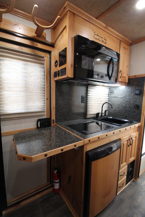 Used 2021 Trails West 8x13 Living Quarters 2 Horse Trailer - EXCELLENT CONDITION