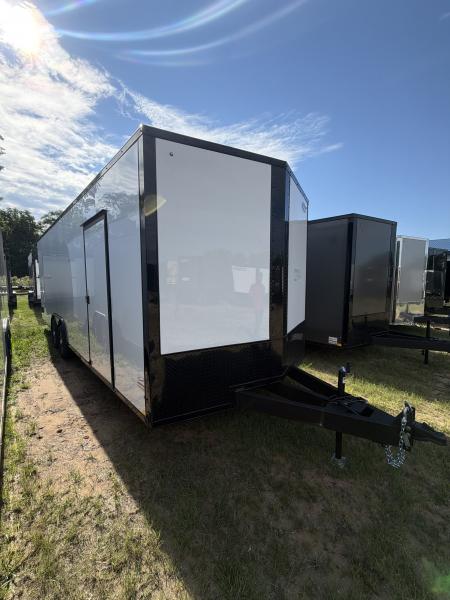 New 2026 ITI Cargo 8.5 X 24 XE Flat Top V-Nose Car Hauler 10K (Composite White/Black Trim )
