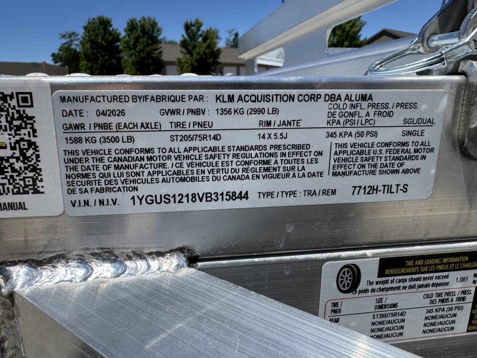 2027 Aluma 7712H photo 7