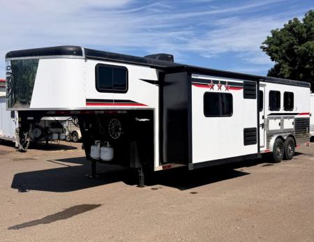 Used 2023 Bison Ranger 3 Living Quarters Horse Trailer