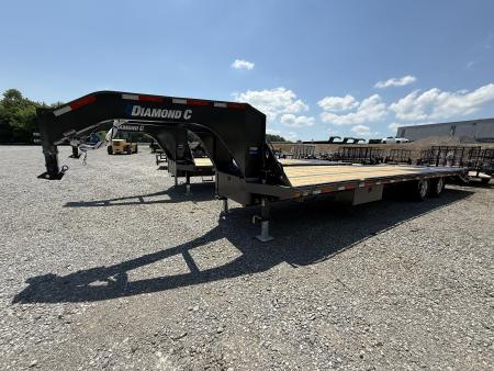 New 2026 Diamond C FMAX 212 30’ Flatbed Trailer, MAX RAMPS, SIMOL 2SPD 20K JACKS, ABS BRAKES, ALUMINUM OUTER WHEELS, 14PLY TIRES