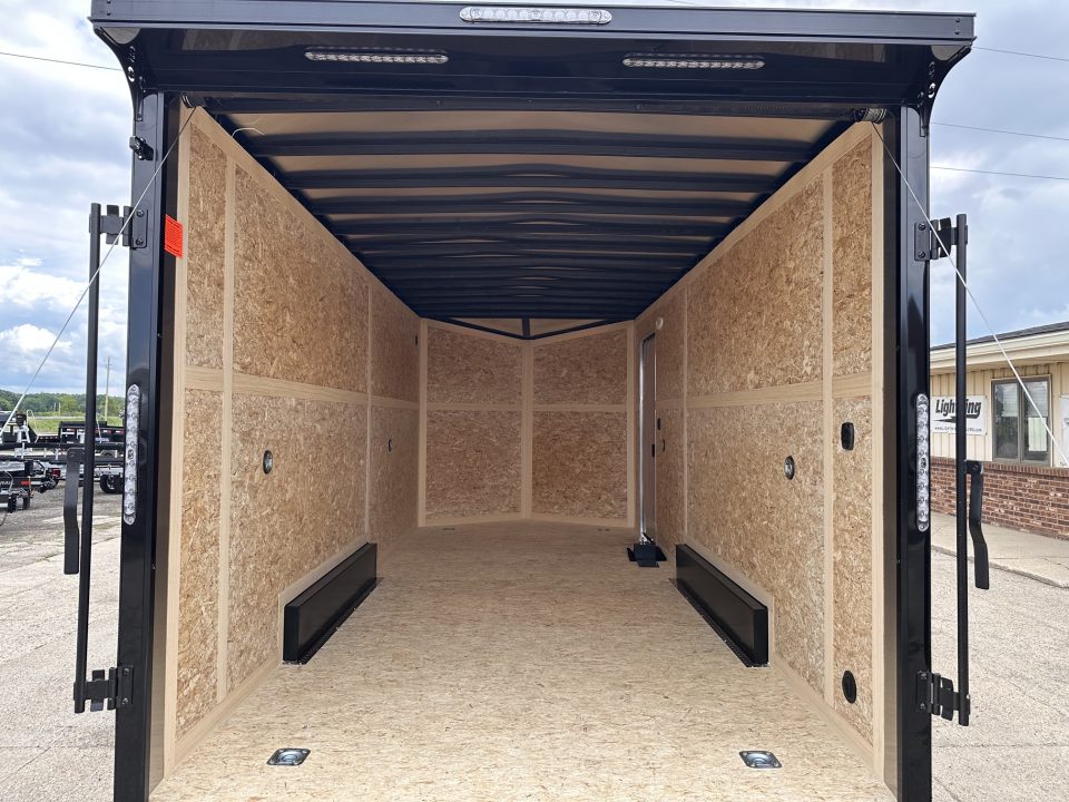 New 2027 US Cargo 7.5x18 Scout V-Nose 7k w/7ft Hgt, Ramp Door, & Blackout Pkg Cargo / Enclosed Trailer