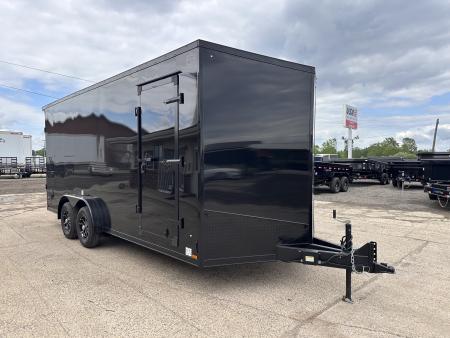 New 2027 US Cargo 7.5x18 Scout V-Nose 7k w/7ft Hgt, Ramp Door, & Blackout Pkg Cargo / Enclosed Trailer