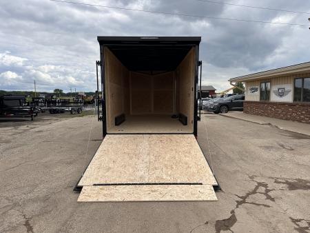 New 2027 US Cargo 7.5x18 Scout V-Nose 7k w/7ft Hgt, Ramp Door, & Blackout Pkg Cargo / Enclosed Trailer