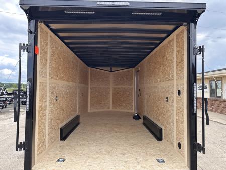 New 2027 US Cargo 7.5x18 Scout V-Nose 7k w/7ft Hgt, Ramp Door, & Blackout Pkg Cargo / Enclosed Trailer