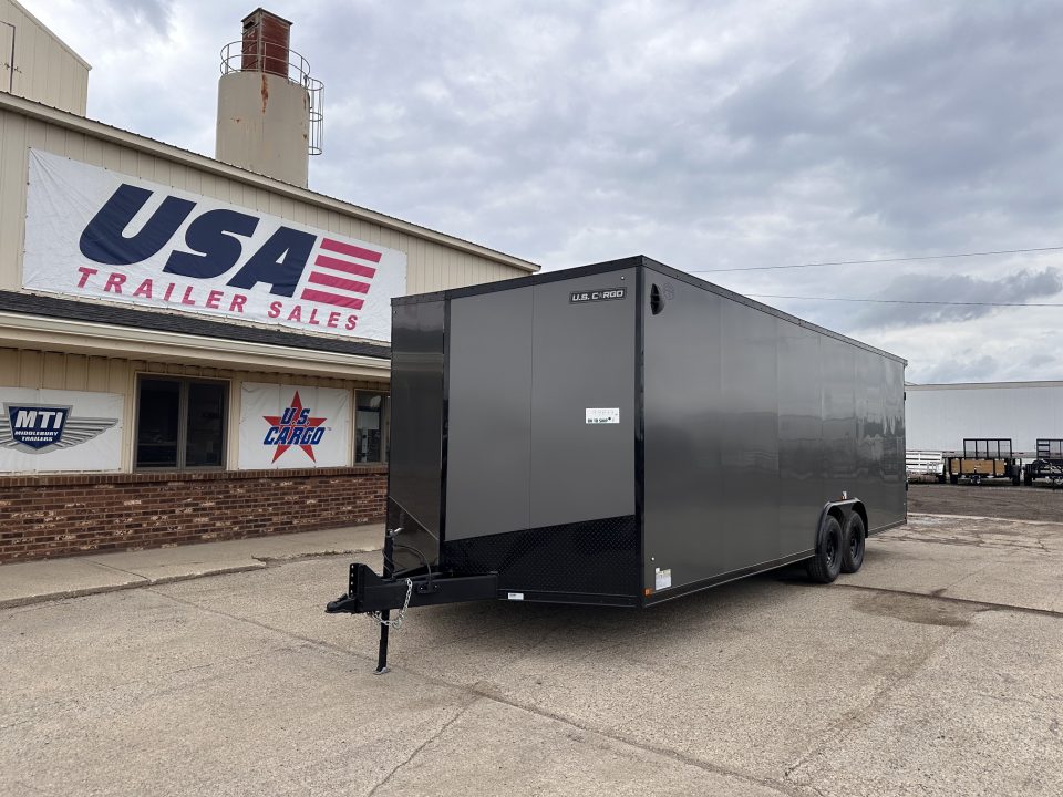New 2027 US Cargo 8.5x24 Scout V-Nose 10K w/7ft Hgt, Ramp Door & Blackout Pkg Cargo / Enclosed Trailer