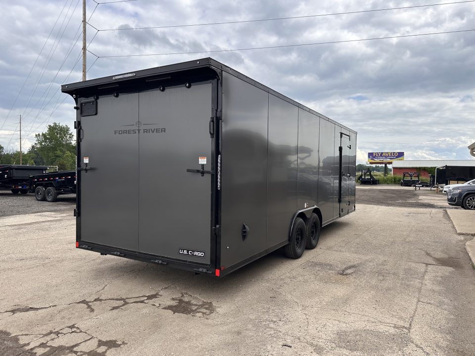 New 2027 US Cargo 8.5x24 Scout V-Nose 10K w/7ft Hgt, Ramp Door & Blackout Pkg Cargo / Enclosed Trailer