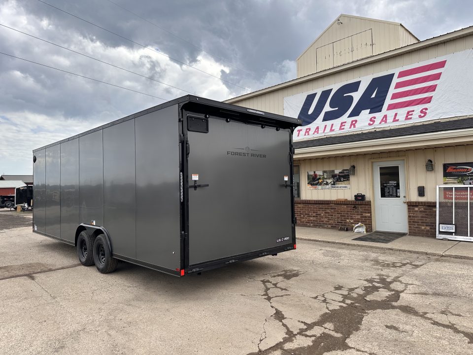 New 2027 US Cargo 8.5x24 Scout V-Nose 10K w/7ft Hgt, Ramp Door & Blackout Pkg Cargo / Enclosed Trailer