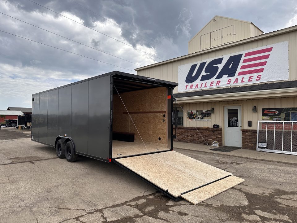 New 2027 US Cargo 8.5x24 Scout V-Nose 10K w/7ft Hgt, Ramp Door & Blackout Pkg Cargo / Enclosed Trailer