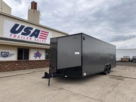New 2027 US Cargo 8.5x24 Scout V-Nose 10K w/7ft Hgt, Ramp Door & Blackout Pkg Cargo / Enclosed Trailer
