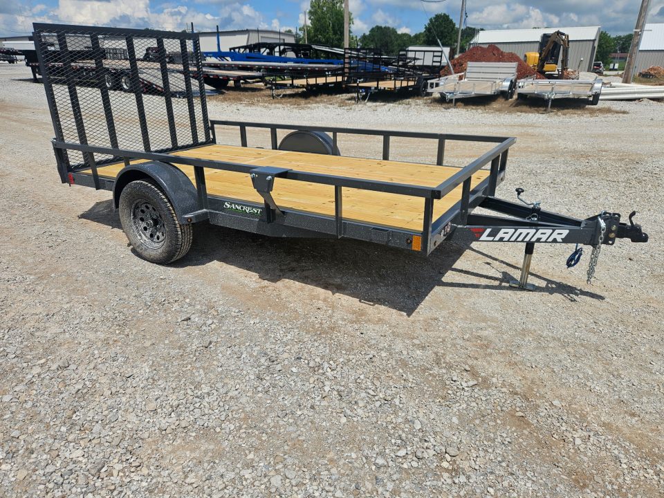 New 2026 Lamar 77X12 SINGLE 3.5K TUBE TOP UTILITY W/4' SPRING GATE & 4" CHANNEL FRAME