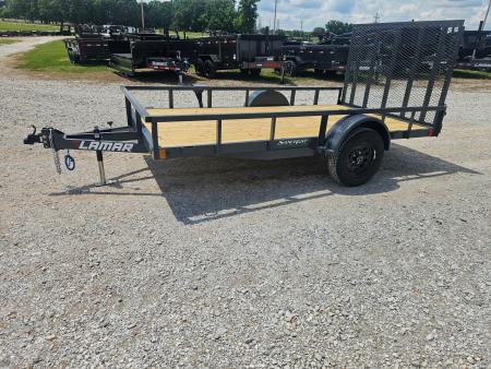 New 2026 Lamar 77X12 SINGLE 3.5K TUBE TOP UTILITY W/4' SPRING GATE & 4" CHANNEL FRAME