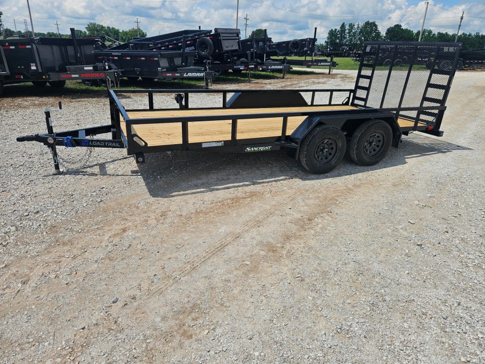 New 2026 Load Trail 83X16 TANDEM 7K UTILITY W/TUBE TOP RAILING & 4' SPRING GATE