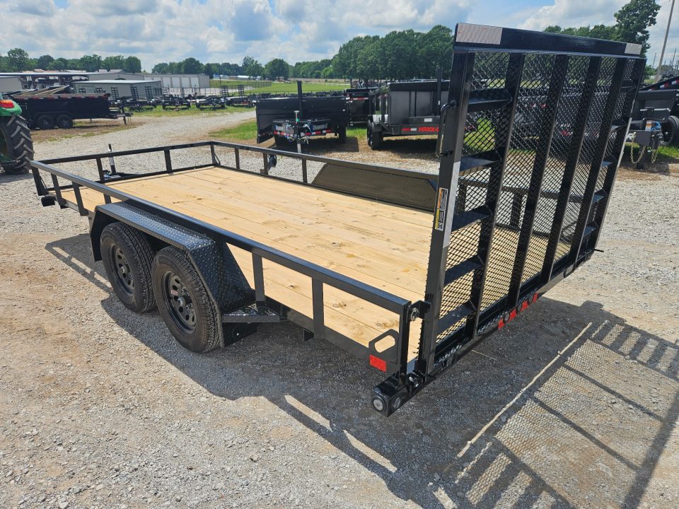 New 2026 Load Trail 83X16 TANDEM 7K UTILITY W/TUBE TOP RAILING & 4' SPRING GATE