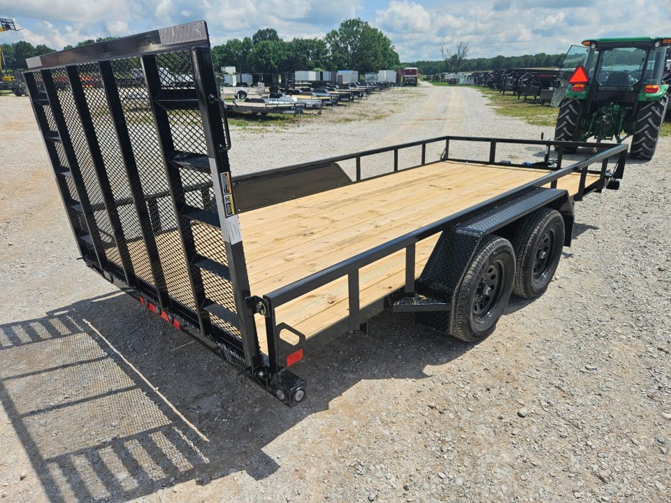 New 2026 Load Trail 83X16 TANDEM 7K UTILITY W/TUBE TOP RAILING & 4' SPRING GATE