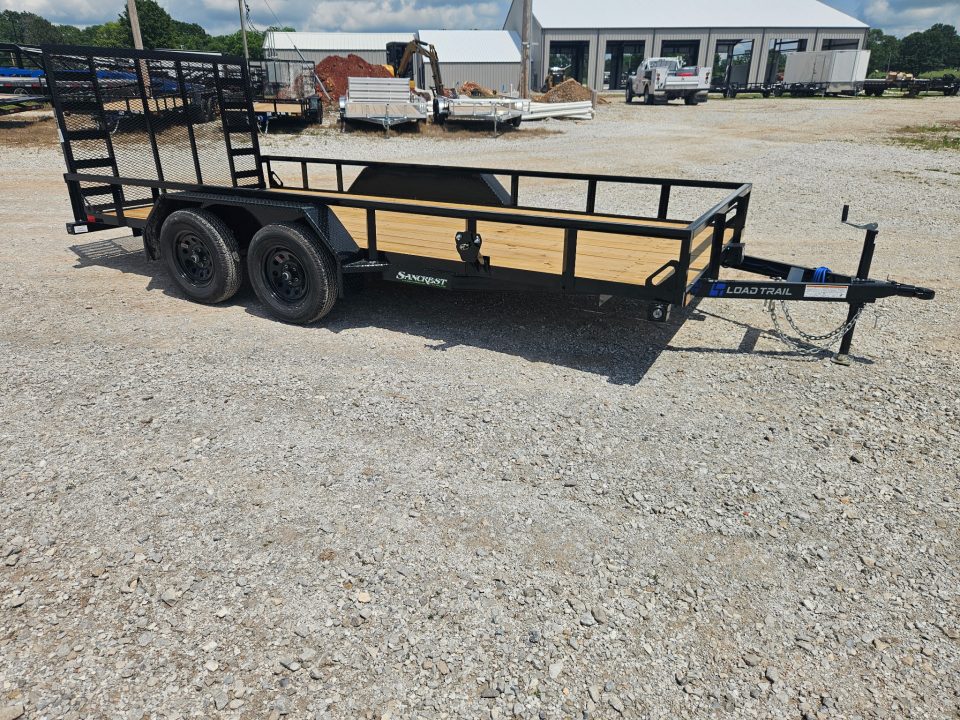New 2026 Load Trail 83X16 TANDEM 7K UTILITY W/TUBE TOP RAILING & 4' SPRING GATE