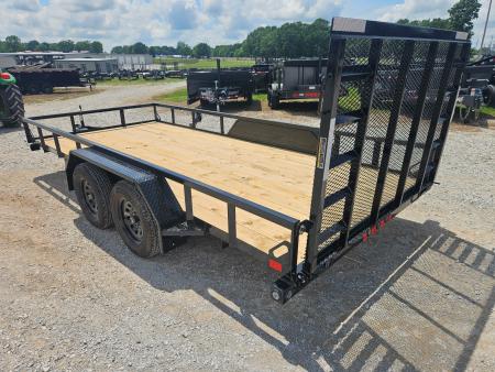 New 2026 Load Trail 83X16 TANDEM 7K UTILITY W/TUBE TOP RAILING & 4' SPRING GATE