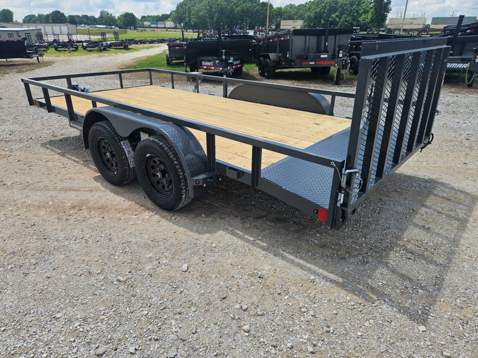 New 2026 Lamar 83X16 TANDEM 7K TUBE TOP UTILITY W/2' STEEL DOVE & 3' SPRING GATE