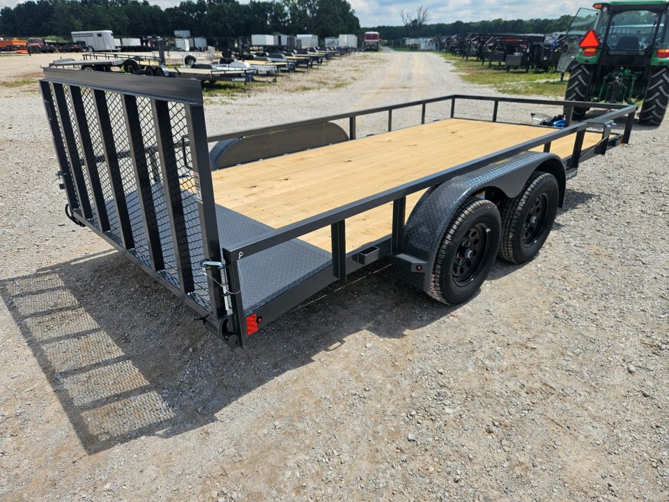New 2026 Lamar 83X16 TANDEM 7K TUBE TOP UTILITY W/2' STEEL DOVE & 3' SPRING GATE