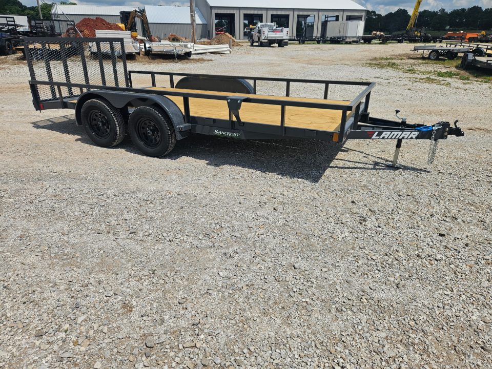 New 2026 Lamar 83X16 TANDEM 7K TUBE TOP UTILITY W/2' STEEL DOVE & 3' SPRING GATE