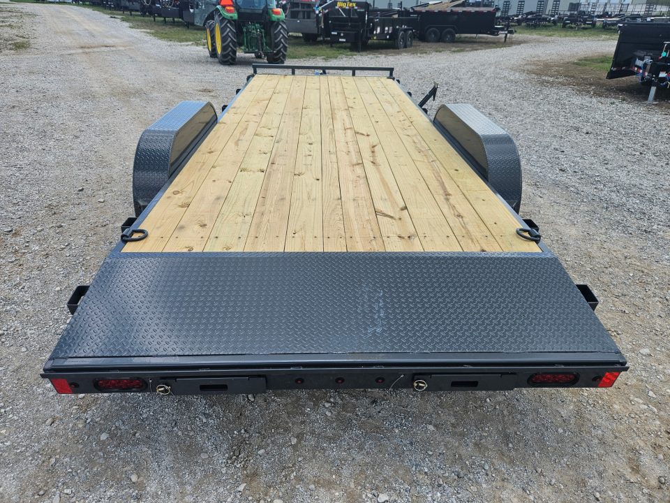 New 2026 Lamar 83X20 TANDEM 7K CAR HAULER W/2' STEEL DOVE & SLIDEOUT RAMPS