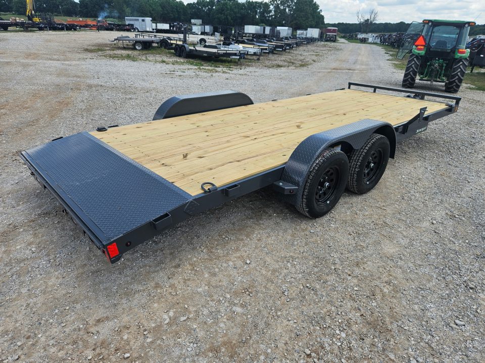 New 2026 Lamar 83X20 TANDEM 7K CAR HAULER W/2' STEEL DOVE & SLIDEOUT RAMPS