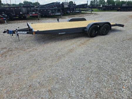 New 2026 Lamar 83X20 TANDEM 7K CAR HAULER W/2' STEEL DOVE & SLIDEOUT RAMPS