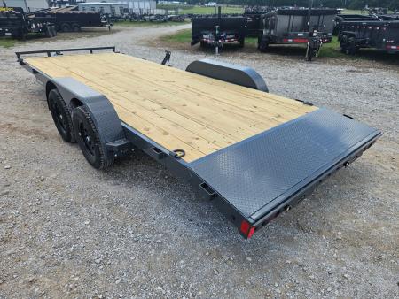 New 2026 Lamar 83X20 TANDEM 7K CAR HAULER W/2' STEEL DOVE & SLIDEOUT RAMPS