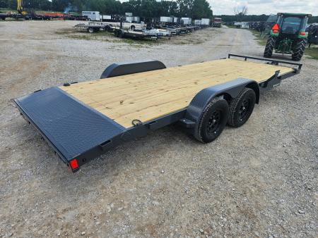 New 2026 Lamar 83X20 TANDEM 7K CAR HAULER W/2' STEEL DOVE & SLIDEOUT RAMPS